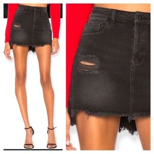 Kendall + Kylie Black Denim Skirt